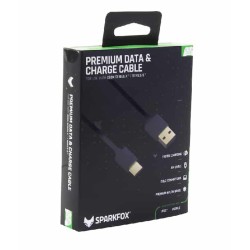 SparkFox Premium Braided Data and Charge Cable Type-A to Type-C For Xbox Sereis X and S